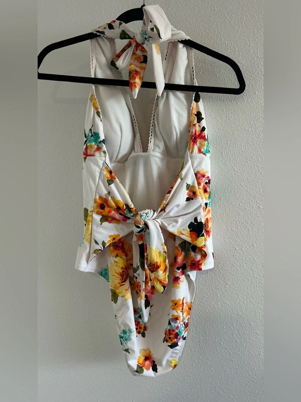 White Floral One-Piece Swimsuit